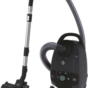 Hoover HE321PAF Aspirateur traîneau avec sac, puissant, brosses pour tous les sols, tapis et parquets, brosse spéciale animaux, 4L XL, 850 W, vidange sans contact, accessoires embarqués, gris et vert