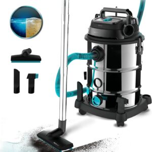 Aspirateur Cecotec pour solides et liquides 30 L Conga Rockstar Wet & Dry Steel Pro. 1600 W, 23 kPa, Système de Drainage, Aspirateur et Souffleur, Structure Métallique, Roues, Rayon d'Action 5m.