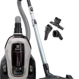 Electrolux Pure C9, Aspirateur traîneau sans sac, Aspiration puissante, 7 étapes de filtration, Poignée flexible avec variateur de débit d'air, Accessoires 3 en 1 à clipser sur la poignée, PC91-4MG, Gris
