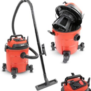 MaxxHome - Aspirateur eau et poussière - 1200 W - 20 L - raccordement souffleur - INCL. Buse combinée pour aspiration d'eau et de poussière - Tuyau en plastique : 3m - Tension secteur : 220-240V~ 50-60Hz