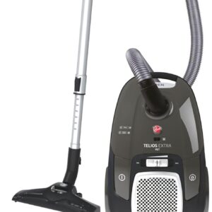 Hoover Telios Extra TXL20PET, Aspirateur traîneau avec sac, Puissant 700 W, Grande capacité 3,5 L, Compact, Maniable, Silencieux 69 DB, Filtre EPA 12, Brosse parquet, Brosse spéciale poils et poils d'animaux